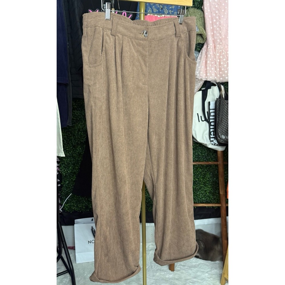 Halara, AuraCord Cloud Corduroy Pants, Tan Brown, L, NWT,  MSRP $45